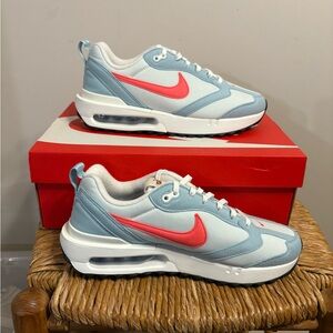Nike Air Max Sneakers in Light Blue and Coral